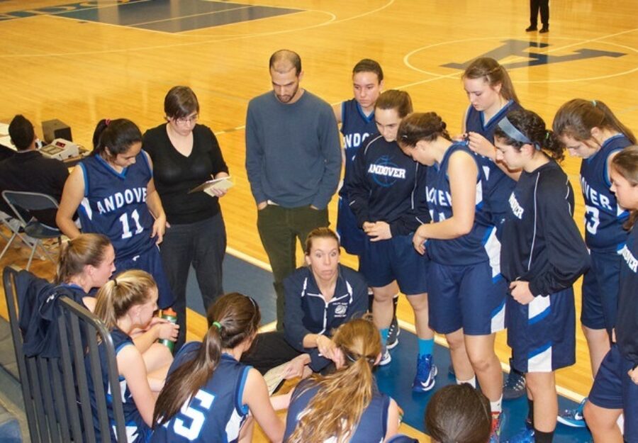 Girls Basketball Huddle