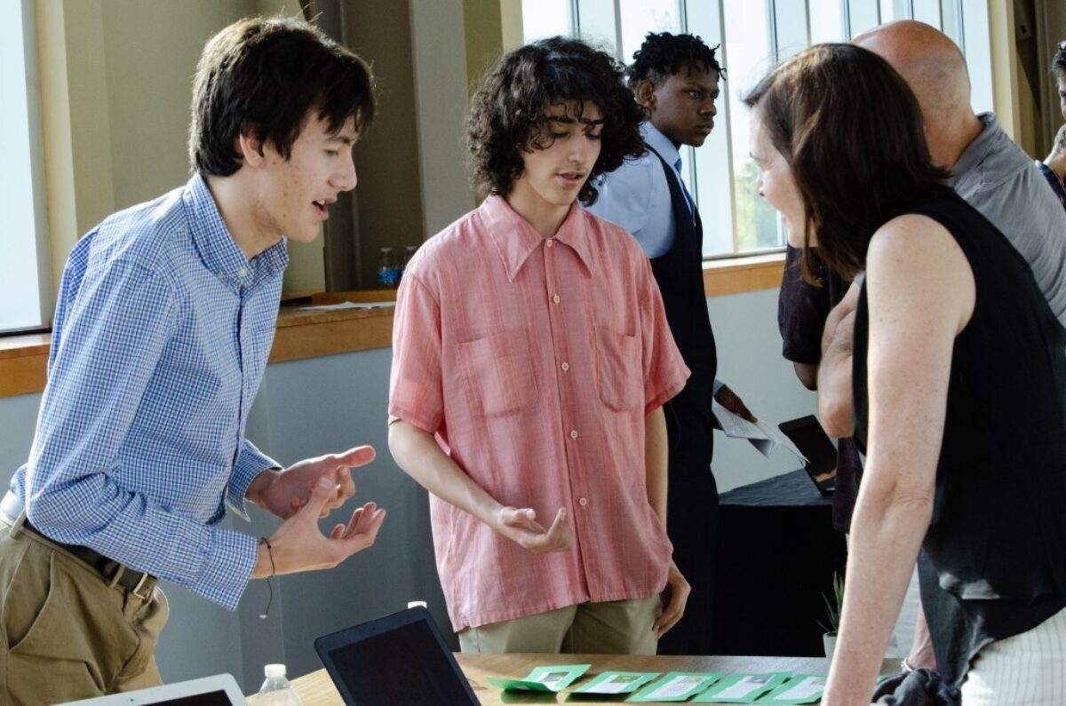 Each school term, GCE students exercise professional presentation by discussing culminating projects in a public setting.